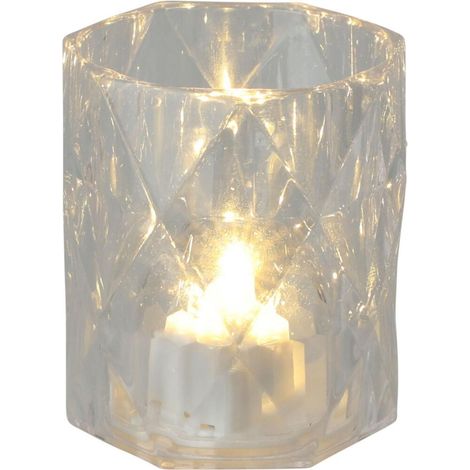 Mini Kristall Kerzen LED Elektrische Teelichter Tischdekoration Flammenlos Bad (1/4)