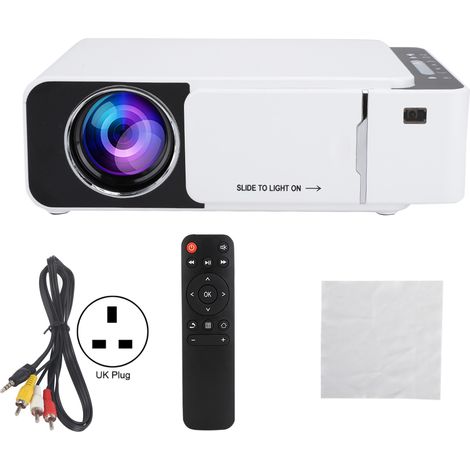 Projecteur LED Mini Portable HD pour Téléphone - Home Theater Enfants et Famille - Prise UK (1/5)