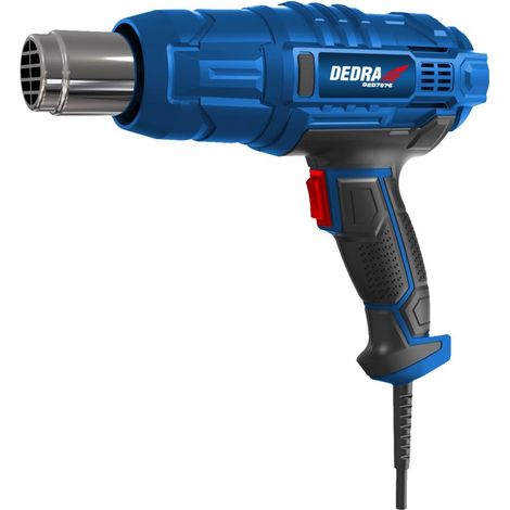 Pistola de calor DEDRA 2000W - 2 boquillas, potente flujo de aire, ajuste preciso