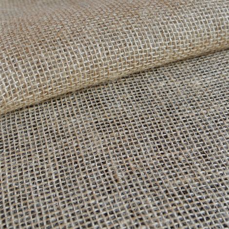 Tissu toile de jute ajourée 180g/m2 Naturel 130 cm