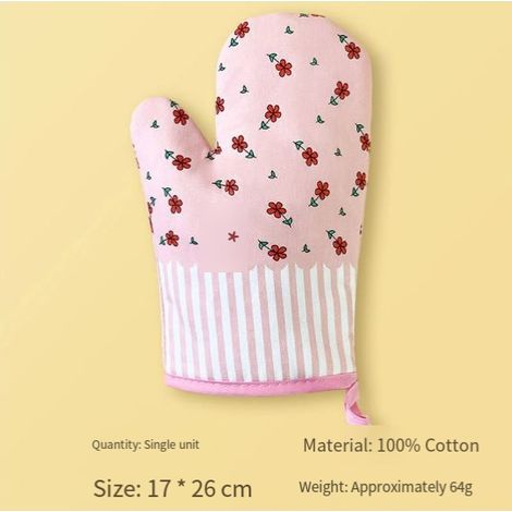 Hitzebeständige Handschuhe, Mikrowellenhandschuhe, dick für optimalen Hitzeschutz – rosa