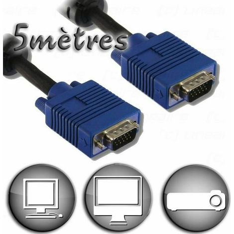 Cable VGA HD15 Male / Male - 5m