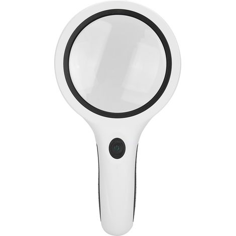 18LED Loupe de Lecture Réglable Chaud Froid Lumière Double Lentille Verre Grossissant (1/5)