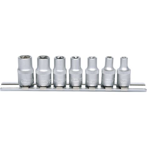 KS Tools 1/4 TX-E-Stecknuss-Satz, 7-tlg, E4-E11 (1/4)