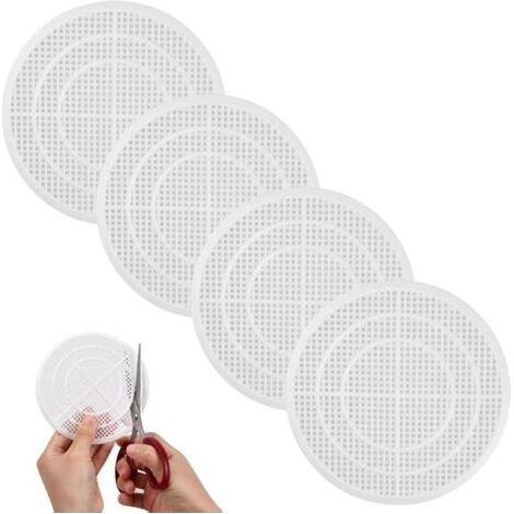 120mm 4 Pièces Filtre Cheveux Douche, Filtre Evier Cuisine en Plastique, Attrape Cheveux Douche Baignoire Ronde, Grille Douche Blanche Anti colmatage Protection de Drain pour Cuisine Baignoir (1/5)