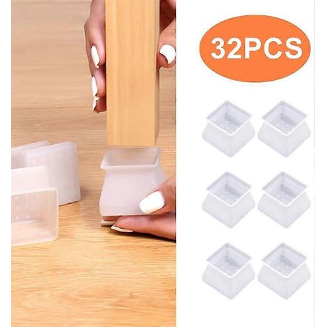 Patins de protection en silicone pour pieds de chaise, adaptés aux tables de 32 pouces, protège-pieds de chaise, housses de protection pour pieds de chaise, empêchent les rayures et protègent les sols (1/5)