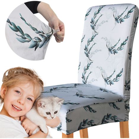 Housse de chaise à motif de feuilles délicates