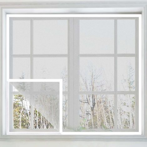 VURAHOME - Moustiquaire À Découper Soi-Même Sans Perçage - Avec Bande Velcro - 130 Cm X 150 Cm - Blanc (1/5)