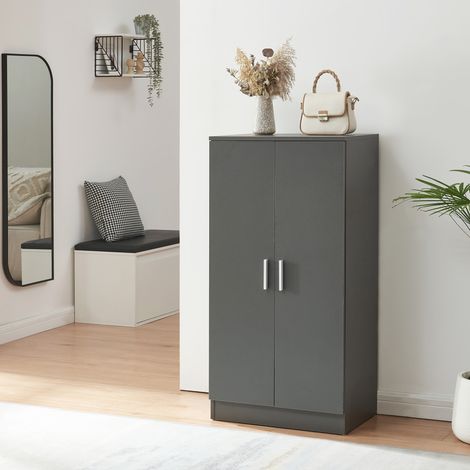Schuhschrank Notribontaa 108x55x35 cm Anthrazit [en.casa]