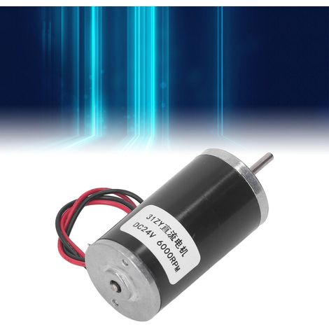 Moteur à courant continu miniature 31ZY à aimant permanent et tube en acier, 24 V, à vitesse réglable, rotation avant et arrière, couple élevé (6 000 tr/min). (1/5)