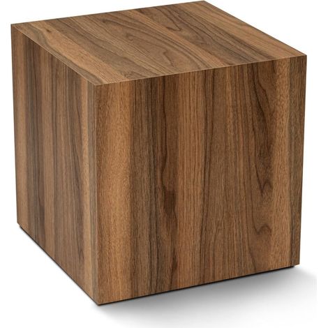 Dmora - Wohnzimmertisch Moglia, Niedriger Wohnzimmertisch, Kaffeeregal, Couchtisch für Sofa, 45x45 h50 cm, Nussbaum (1/5)