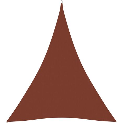 Ombrellone a vela triangolare in tessuto Oxford 5 x 6 x 6 m terracotta 020009932