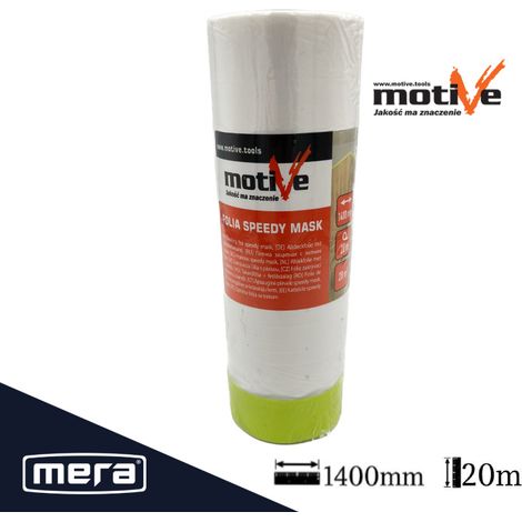 MOTIVE SPEEDY MASK COMFORT FOGLIO PER PITTURA + NASTRO ADESIVO 1,4M/20M 28M2 010 236 (1/5)