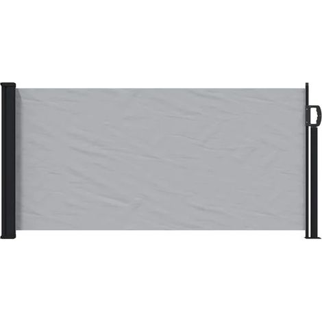 Rideau latéral rétractable, gris, 300 x 100 cm, polyester. (1/5)
