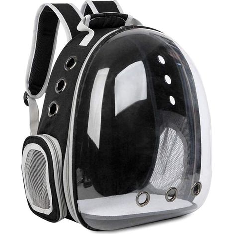 1 Sac à dos capsule, fenêtre panoramique, ventilation 9 trous, polyester, voyage avion chat chien (1/5)