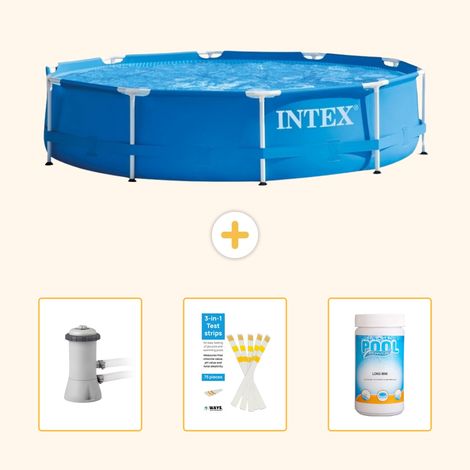 Intex Piscine Tubulaire Ronde - 366x76 cm - 4-pièces SCB73 (1/5)