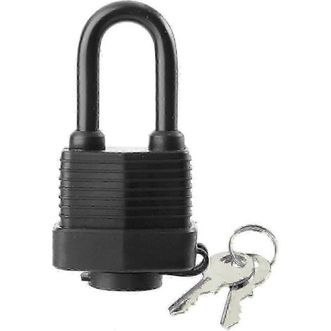 Un lucchetto impermeabile, compatibile con chiave: un lucchetto robusto e resistente in acciaio laminato, adatto all'uso esterno. (1/3)