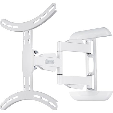 Support TV Mural Orientable (Support TV Pivotant Inclinable Extensible, 35kg Max, pour écrans 81 à 165 cm (32" à 65") VESA 200x200 à 400x400) Blanc (1/5)