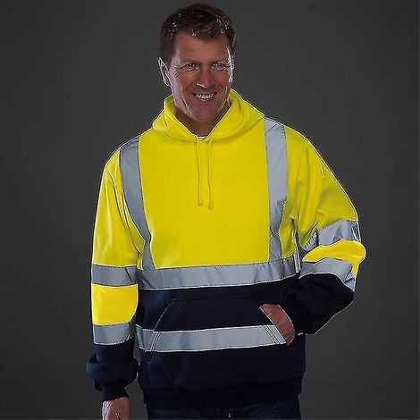 Sweat à capuche homme à bandes réfléchissantes haute visibilité pour vêtements de travail de sécurité - Taille 5XL (1/4)