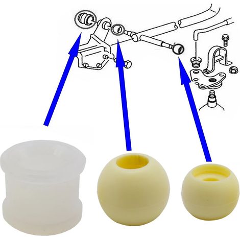 Bague en 3 parties compatible avec VEXTILIER, kit de service, VW Transporter T4 MK4 1990-2003, références d'origine : 701711166, 7D0711131, 015311544