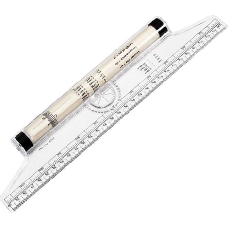 Règle à roulettes Ciieeo de 30 cm pour mesurer les angles et (1/5)