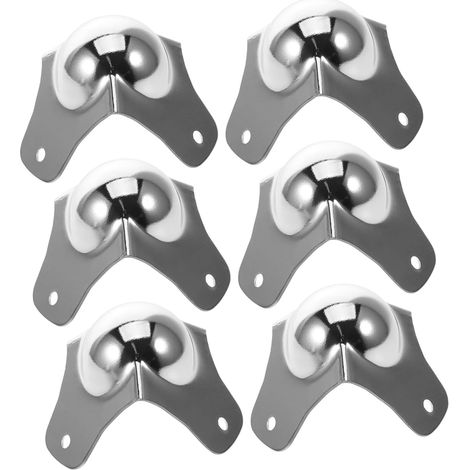 6 protège-coins pour meubles, argenté, sphérique, pour tables (1/5)