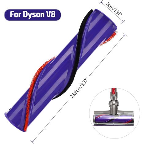 Rullo spazzola di ricambio V8 compatibile con l'aspirapolvere senza fili Dyson V8 Direct Drive (codice 967485-01), accessorio di ricambio per la spazzola rotante del Dyson V8. (1/4)