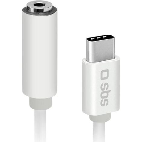 Sbs teintjacktycfmw cable de telÉfono mÓvil blanco 0,09 m 3,5mm usb c (1/3)