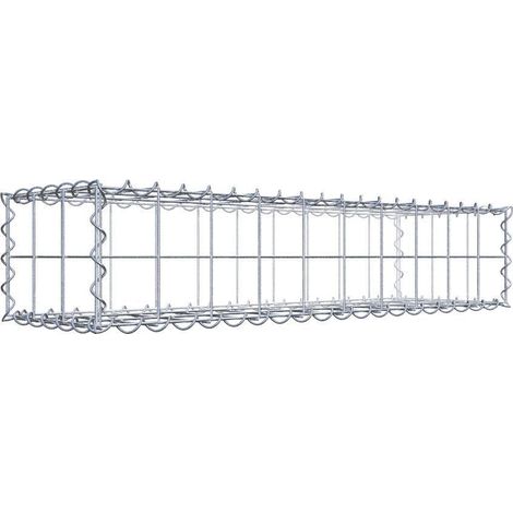 Gabion 100 cm x 20 cm x 30 cm – Mailles 10 x 10 cm – Construction en fil de fer galvanisé – Résistance à la corrosion – Montage rapide avec spirales – Gabiondeco (1/7)