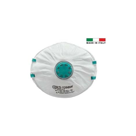 MASCHERINE CON VALVOLA FFP2 BLS CLASSIC 129BW IMBUSTATA SINGOLARMENTE- - 129BW - 10 pezzi BLS