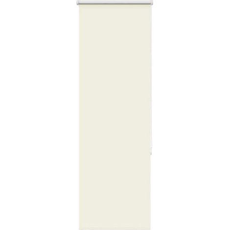 Store enrouleur occultant blanc cassé, dimensions du tissu : 40 x 130 cm
