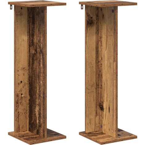 Maison Exclusive - Supporto per piante 2 pz Legno antico 25 x 25,5 x 80,5 cm (1/5)