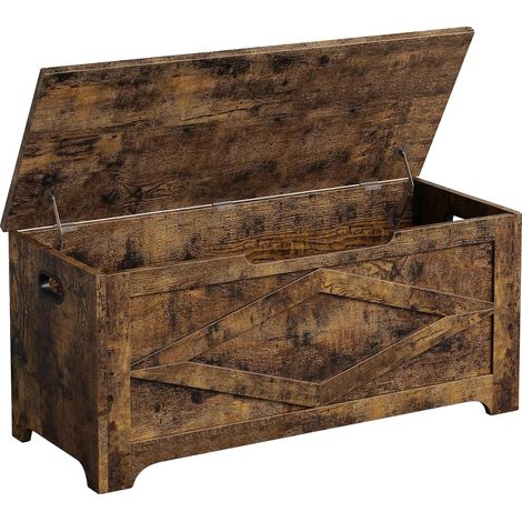 Banc rembourré, design élégant, rangement fonctionnel, Marron (1/2)