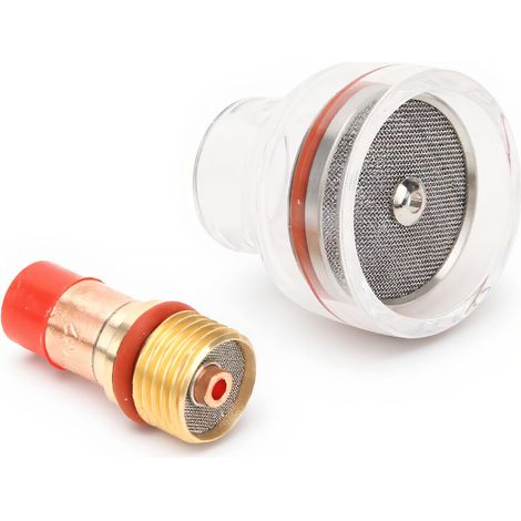 Kit de Lentilles à Gaz TIG 6 Pièces, Buse en Verre, Tasse de Soudage en Verre, Corps de Pince en Cuivre, Accessoires de Soudage TIG (1/5)