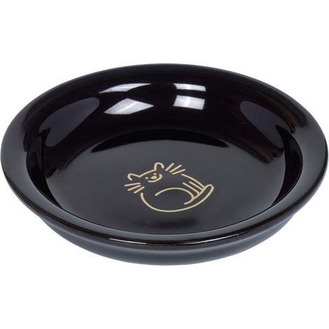 Nobby Golden Cat - Ciotola per Il Latte in Ceramica, Diametro 14 x 2 cm, 0,1 l, Colore: Nero