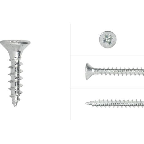 Vis pour panneaux agglomérés jaunes Zinc 3.5 x 16 mm Pozidrive à filetage intégral - 200 Vis (1/2)
