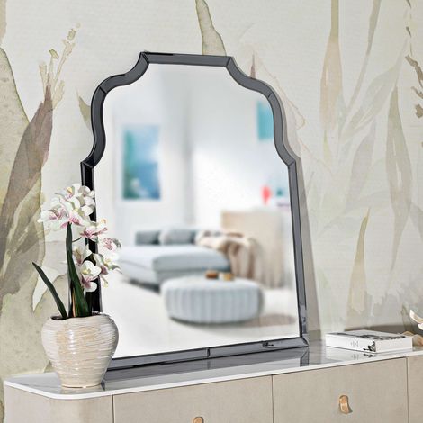Specchio Dabaka, Cornice Sagomata, Forma Rettangolare, Tipologia a Parete, 85x100h cm Argento (1/5)