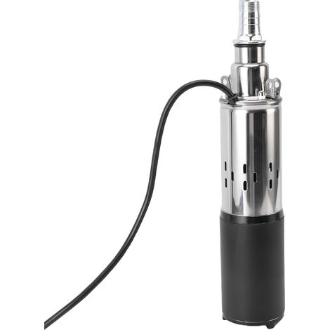 Pompe de puits profond 12V, levage de 30m, sortie NPT 3/4 pouces, eau Submersible en acier inoxydable avec câble d'alimentation de 7m (1/5)