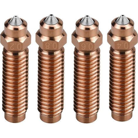 Druckdüsen für Elegoo Centauri 3D-Drucker, Chrom-Zirkonium-Kupfer-Bimetall, 0,2/0,4/0,6/0,8 mm (1/5)