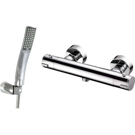 GRIFO TERMOSTÁTICO PARA DUCHA REDONDO CON EQUIPO DE DUCHA (1/2)