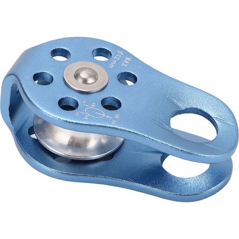Poulie de levage en alliage Al-Mg pour escalade et secours, couleur bleu clair (1/5)