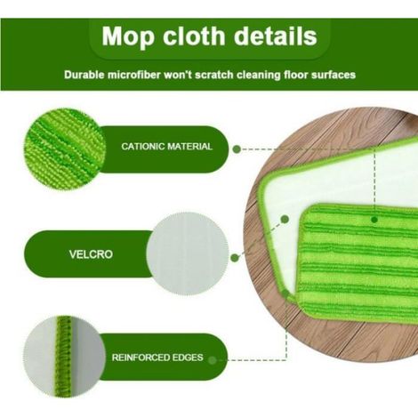 Lingettes Réutilisable pour Swiffer Wet Jet Chiffon - - en Microfibre Lavable Nettoyer Le Sol Sec ou Humide - Lot de 3 (1/4)