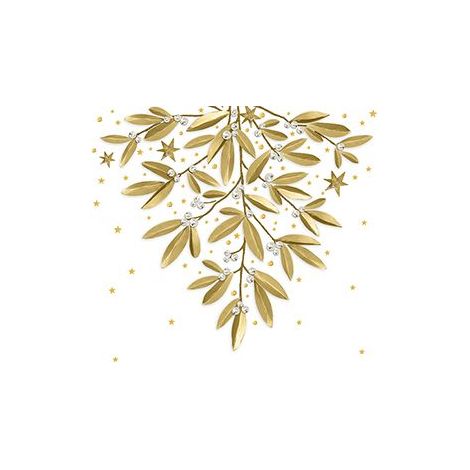 Braun & Company Servietten Atelier Golden Mistletoe 33 x 33 cm - 20er Pack Servietten