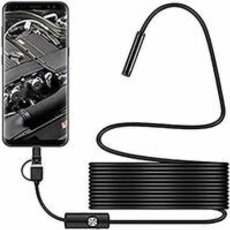Caméra d'inspection de serpent USB, endoscope USB C étanche 2.0 MP IP67, caméra de type C avec 6 lumières LED réglables pour Android, PC