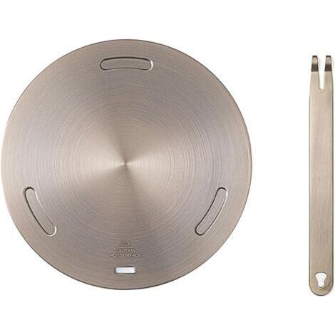 Adaptateur Induction 16 cm en Acier Inoxydable avec poignée Amovible,Adaptateur Plaque Induction pour Tasse à café, Casserole à Lait, Or Rose (1/5)