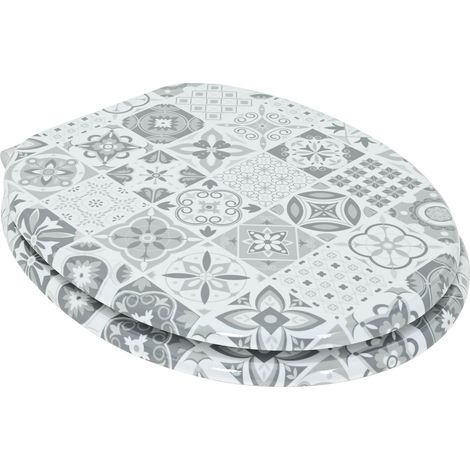 Siège de toilette à fermeture douce 2 pcs 44 x 38 cm