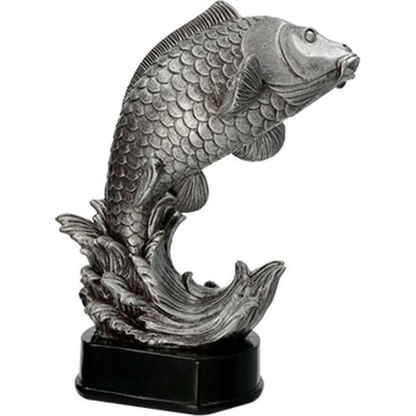 Victoria Figurine Carpe Métallique 25 cm Décoration Intérieur