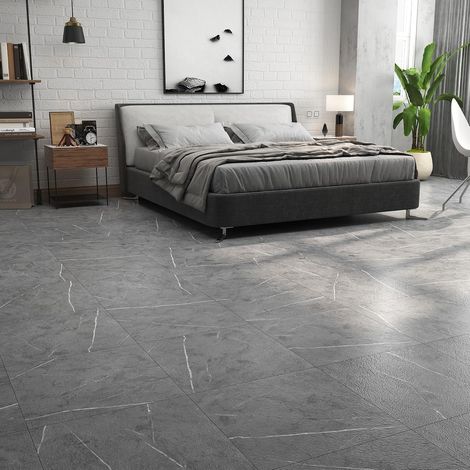 30 Pièces Gris Dalles Adhesives Sols Chambre 30cmx30cm Lino Sol Adhesif Marbre Gris Carrelage Adhesif Sol Toilette Salle De Sport Imperméable Carreaux De Sols Autocollants (1/5)