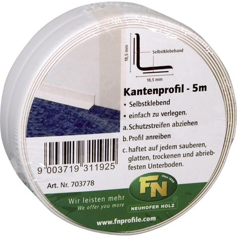FN Neuhofer Knickwinkelleiste 500 cm 18,5 x 18,5 mm weiß Leisten (1/3)