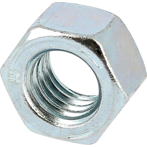 Écrou Hu N°10 24 UNC Acier Zingué Blanc DIN 934